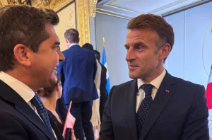 Orrego con Macron en París: "Es una oportunidad muy importante para seguir llevando a San Juan al mundo"